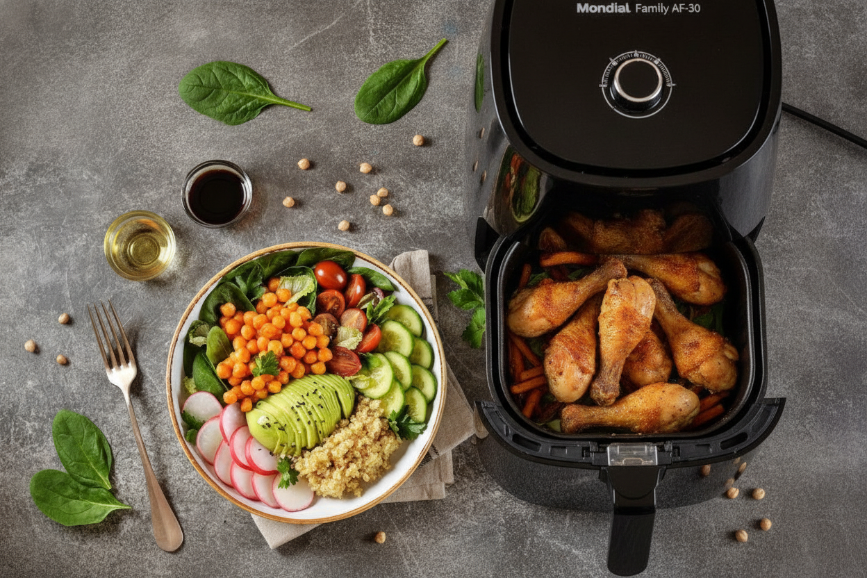 Leia mais sobre o artigo Airfryer Mondial Family AF-30: O Que Ninguém Revela Sobre Fritar Sem Óleo e o Impacto Direto na Sua Saúde!